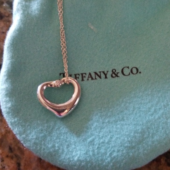 Tiffany & Co. Jewelry - Tiffany necklace. Elsa peretti with diamond.